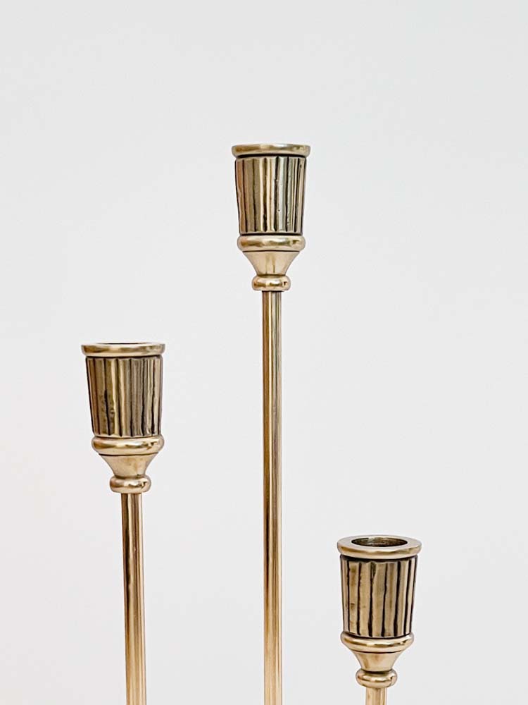 Brass Candle Stick Holder Set - Heritage Home - Ireland